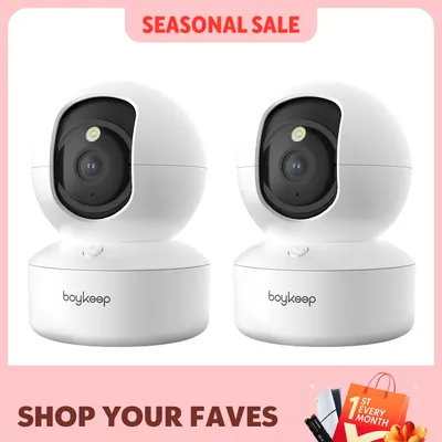 BoyKeep 스마트 카메라 2K 보안 보호 Wifi 감시 5G/2.4GHz 실내 베이비 나이트 비전 360 °   팬 & 틸트 양방향 오디오 K30